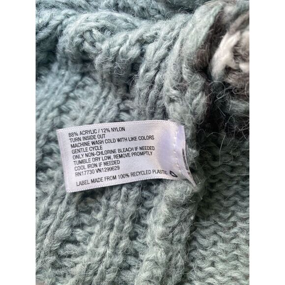 Vtg Knox Rose Cropped Mock Turtleneck Chunky Knit Sweater Sz L Soft Pullover - Picture 7 of 9